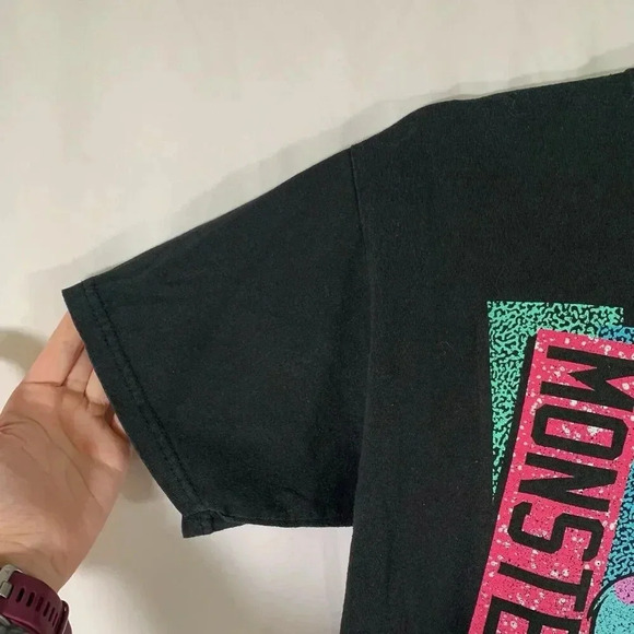 Vintage Monsters Inc Shirt Unisex Medium Black Graphic Print Short Sleeve - Picture 3 of 6